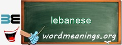 WordMeaning blackboard for lebanese